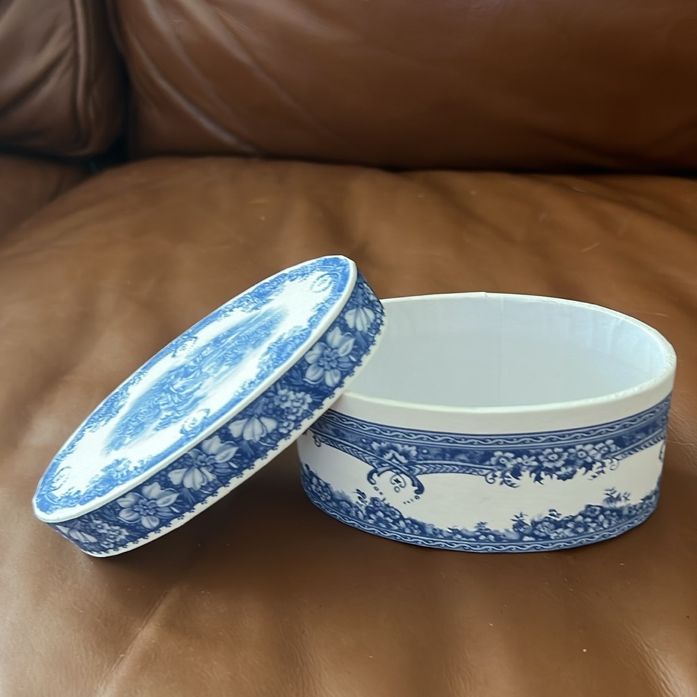 🧹Clearance || Brownlow Gift Box - Kensington Blue. 4.5” long; 3” wide; 2.5” tall - Picture 2 of 4